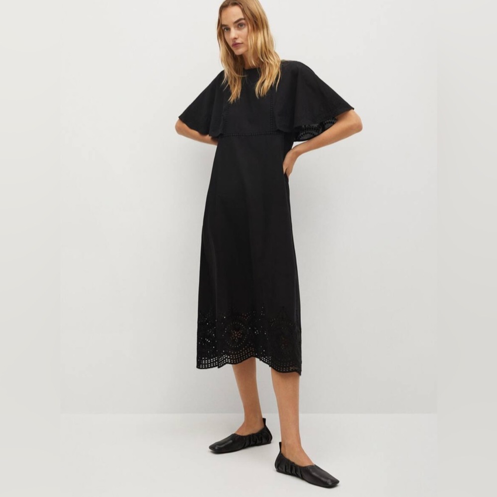 NWT Mango Openwork Cotton Dress
